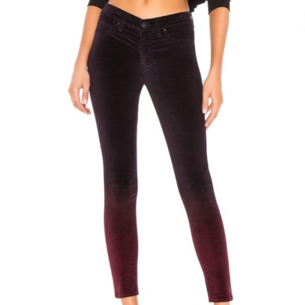 🎉😀CLEARANCE SALE!!😀🎉HUDSON Nico Midrise Velvet Skinny Jeans in Dark Plum